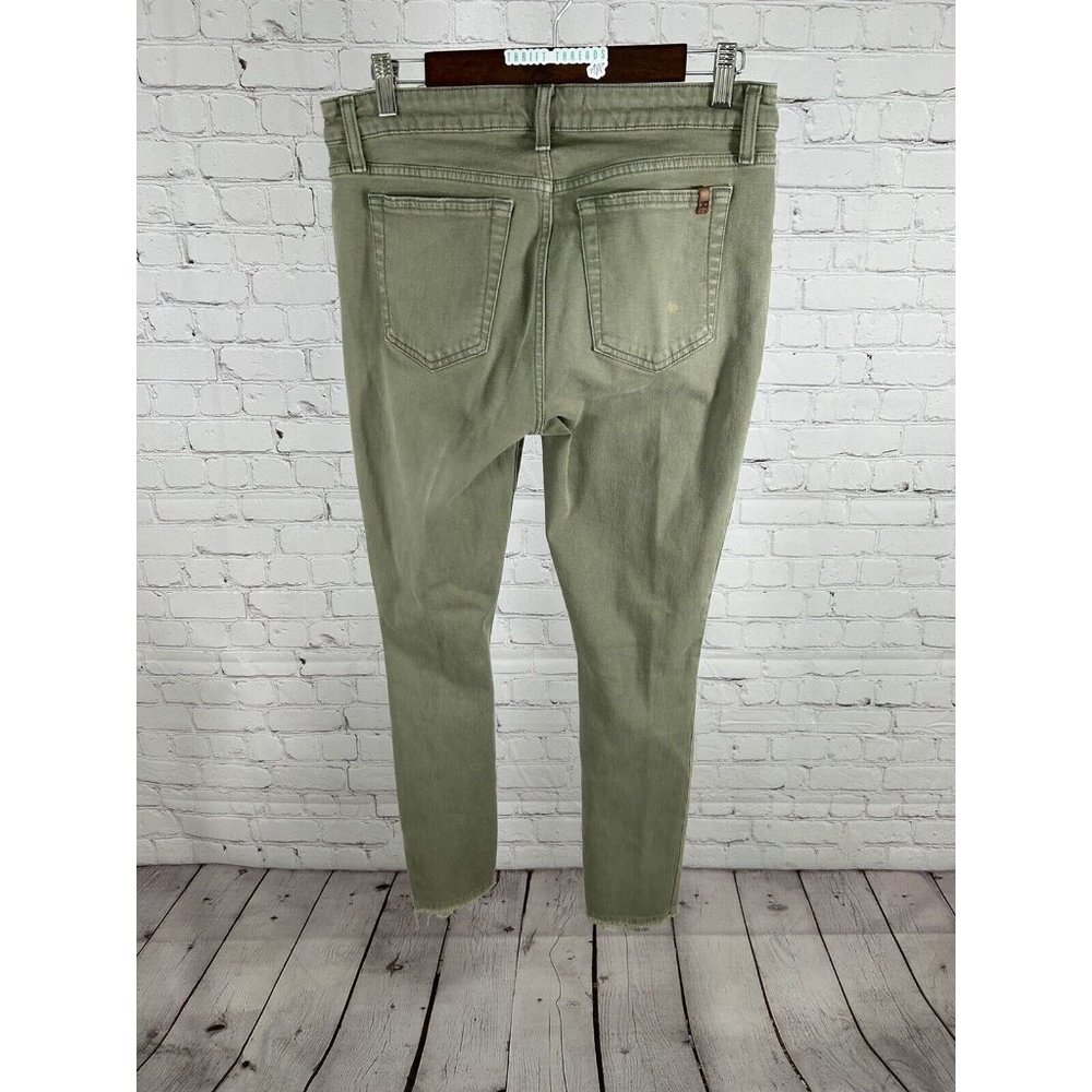 Joe's Jeans Military Green Distressed Skinny Ankle Mid Rise Jeans Pants (30x28) - Picture 4 of 13